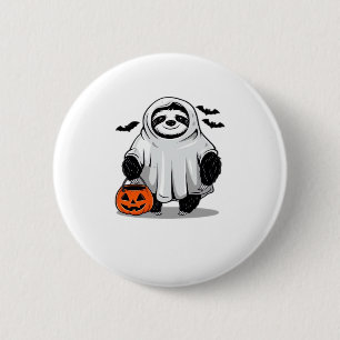 Cute Halloween Sloth T-Shirt Adorable and Spooky D 6 Cm Round Badge