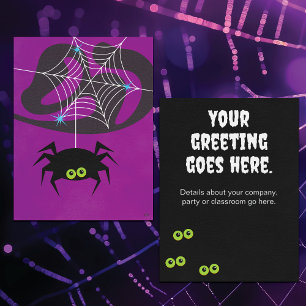 Cute Halloween Spider Card or Invitation