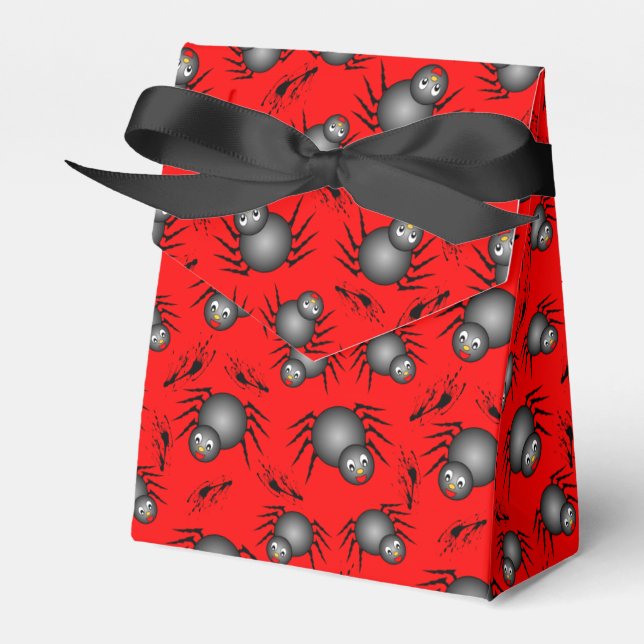 Cute Halloween Spiders Favour Box (Front Side)