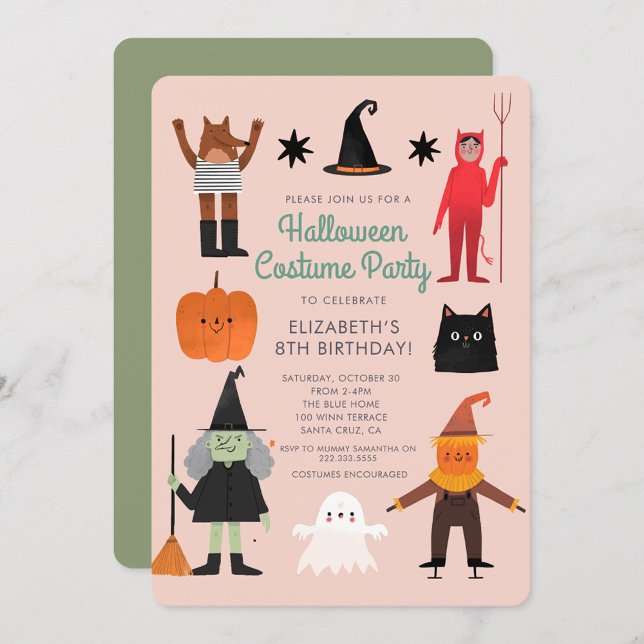 Cute Halloween Spooktacular Costume Birthday Party Invitation (Creator Uploaded)