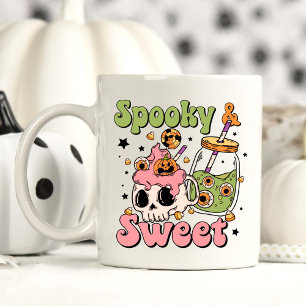 Cute Halloween Spooky and Sweet Saying Coffee Mug