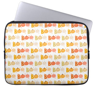 Cute Halloween Spooky Boo Creepy Pumpkin Laptop Sleeve
