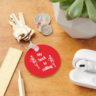 Cute Halloween Spooky Design Key Ring