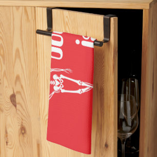 Cute Halloween Spooky Design Tea Towel