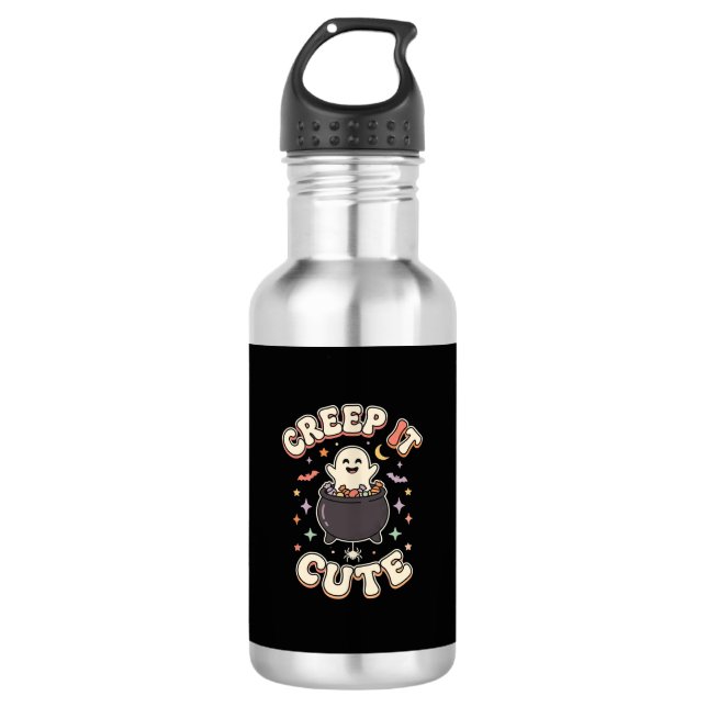 Cute Halloween Spooky Vibes 532 Ml Water Bottle (Front)