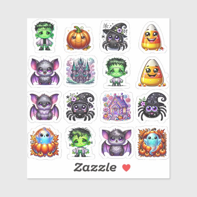 Cute Halloween Stickers (Sheet)