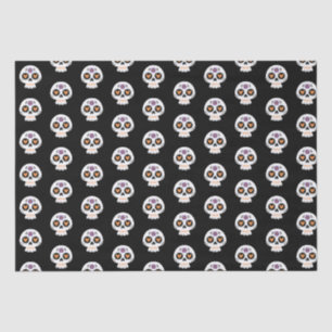 Cute Halloween Sugar Skull Pattern Tissue Paper