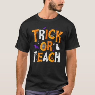 Cute Halloween Teacher School Classroom Fall Trick T-Shirt