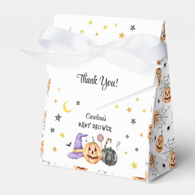 Cute Halloween Thank You Favour Box (Front Side)