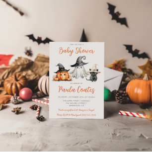 Cute Halloween Themed Baby Shower  Invitation