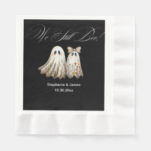 Cute Halloween-Themed Wedding Anniversary Dinner Napkin