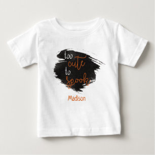 Cute Halloween Too Cute To Spook Kids Name Baby T-Shirt