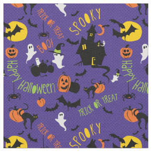 Cute Halloween Toss print Fabric