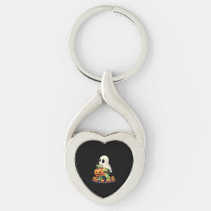 Cute Halloween Turtle Ghost with Candy (2) Key Ring