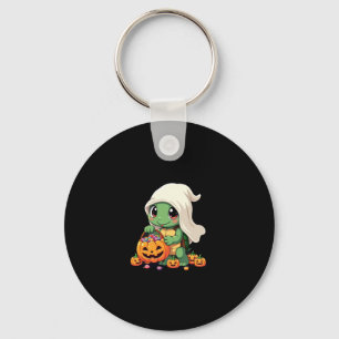 Cute Halloween Turtle Ghost with Candy (3) Key Ring