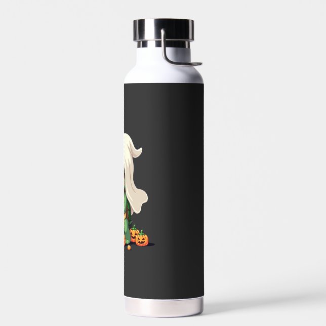 Cute Halloween Turtle Ghost with Candy (3) Water Bottle (Left)