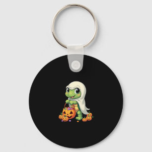 Cute Halloween Turtle Ghost with Candy (4) Key Ring