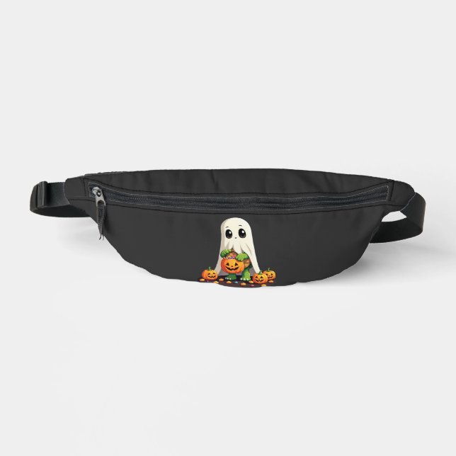 Cute Halloween Turtle Ghost with Candy (6) Bum Bags (Front)