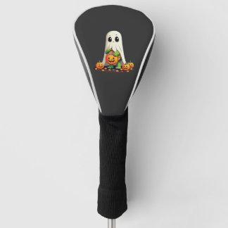 Cute Halloween Turtle Ghost with Candy (6) Golf Head Cover