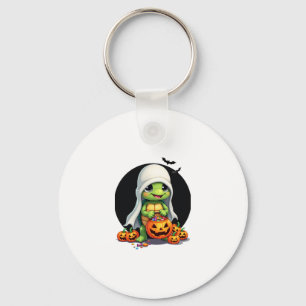 Cute Halloween Turtle Ghost with Candy (7) Key Ring