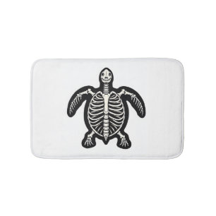Cute Halloween Turtle Skeleton Tortoise Fossils Ar Bath Mat