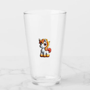 Cute Halloween Unicorn Candy Corn Horn Magical Hor Glass
