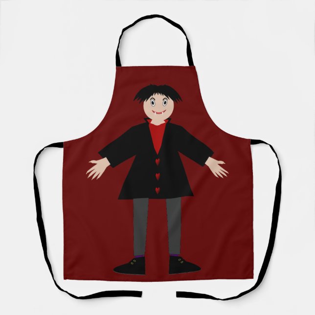 Cute Halloween Vampire Apron (Front)