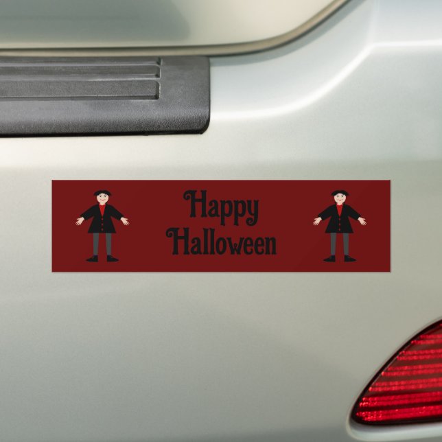 Cute Halloween Vampire Custom Bumper Sticker (On Car)