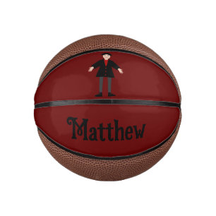 Cute Halloween Vampire Custom Name Mini Basketball