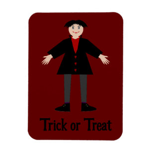 Cute Halloween Vampire Custom Trick or Treat Magnet