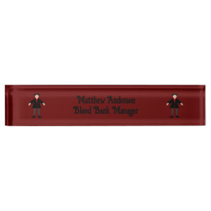 Cute Halloween Vampire Funny Custom Nameplate
