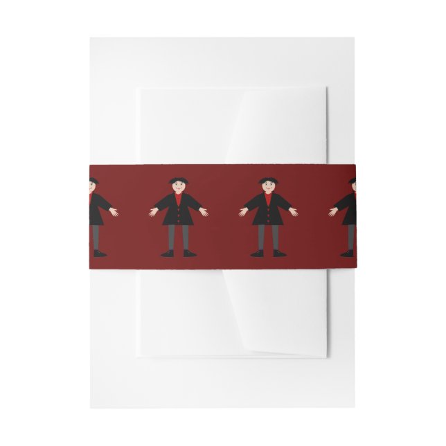 Cute Halloween Vampire Invitation Belly Band (Front Example)