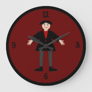 Cute Halloween Vampire Large Clock