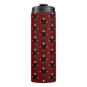 Cute Halloween Vampire Patterned Thermal Tumbler
