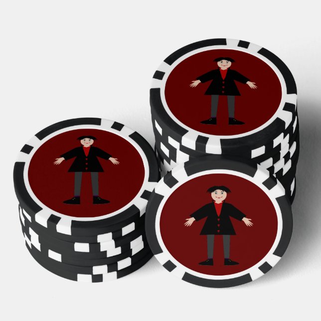 Cute Halloween Vampire Poker Chips (Stack)