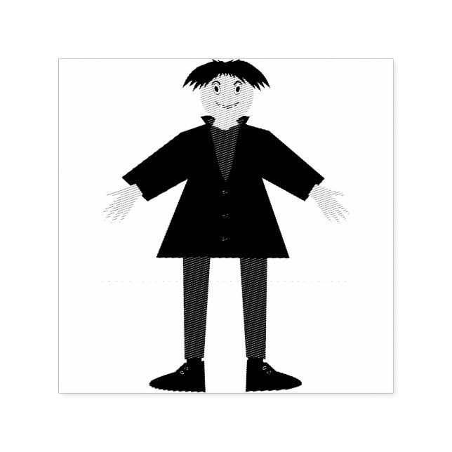 Cute Halloween Vampire Self-inking Stamp (Design)