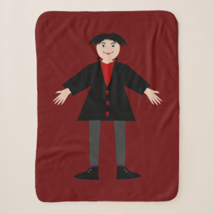 Cute Halloween Vampire Sherpa Blanket