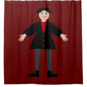 Cute Halloween Vampire Shower Curtain