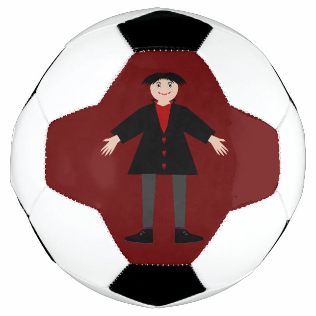 Cute Halloween Vampire Soccer Ball (Front)
