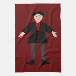 Cute Halloween Vampire Tea Towel