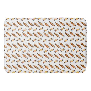 Cute Halloween watercolor candies Wrapping Paper Bath Mat