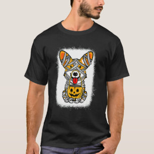 Cute Halloween Welsh Corgi Dog Mummy  Dog Mum Hall T-Shirt