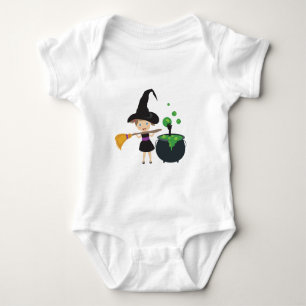 Cute Halloween Witch Baby Bodysuit