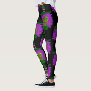 Cute Halloween Witch Black Leggings
