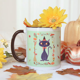 Cute Halloween Witch Cat Mug