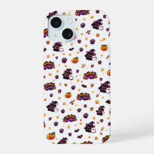 Cute Halloween Witch Cat Phone Case with Spooky &
