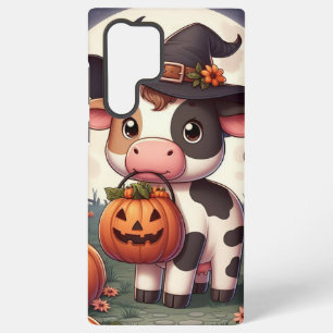 Cute Halloween witch cow Samsung Galaxy Case