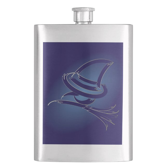 Cute Halloween witch Hip Flask (Front)