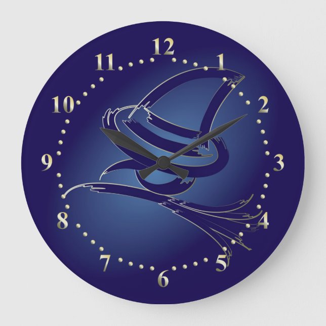 Cute Halloween witch Large Clock (Front)