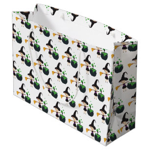 Cute Halloween Witch Large Gift Bag